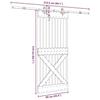 VidaXL Sliding Door and Hardware Kit 90x210 Cm Solid Pine 3332781