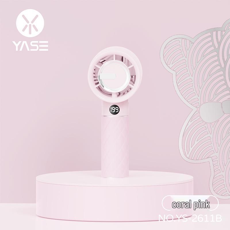 

High-Speed Mini Handheld USB Rechargeable Fan with Digital Display - Ideal for Students and Desk Use High-Speed Fan