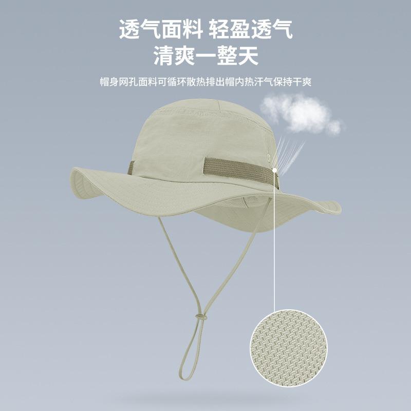 Summer Sun Protection Hat UV Protection Sun Hat Ultra Lightweight Men's Bucket Hat Webbing Adjustment Fishing Hat