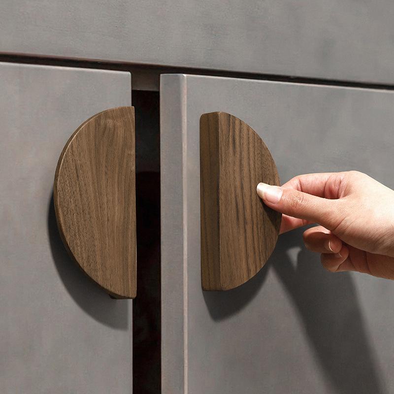 Rustic Style Wood Furniture Pulls Easy To Install Cabinet Handles for Kitchen Wardrobe Closet Drawer Farmhouse Renovation