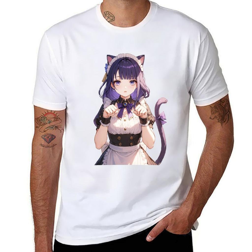 Shogun Raiden maid genshin TShirt Casual Daily Outfit TShirt