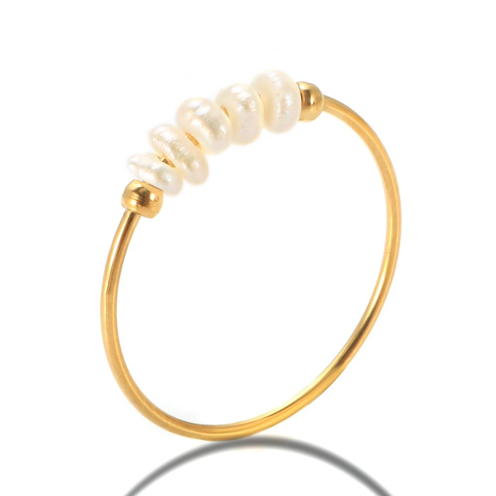 

Кольцо с натуральным пресноводным жемчугом для женщин и девочек, 4 жемчужины, золотистый цвет, очаровательные кольца для пальцев, нержавеющая сталь, модные ювелирные украшения, подарок 6
