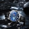 JewelryWe Men's Leather Belt Watch 3ATM Water Resistant Roman Numerals Luminous Calendar Quartz Fashion Accessory Gift
