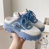Women's Mule Platform Sneakers Slip-On Chunky Sole Casual Shoes Fashion Half Shoes