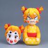 Cartoon Anime Toys and Figurines of Tanjirou, Zenitsu and Inosuke From 'Demon Slayer  As Decorative Desktop Ornaments