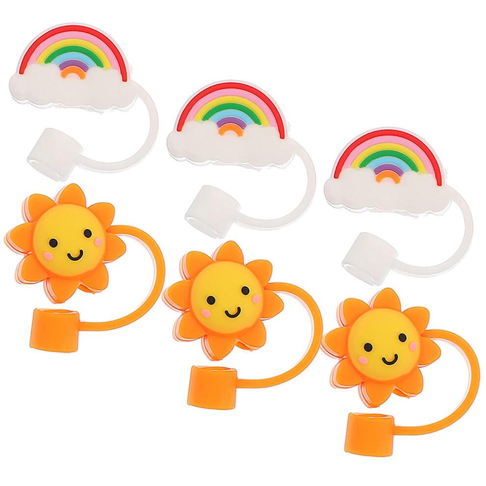 6pcs Straw Dust Plug Portable Child Straw Hat Cover