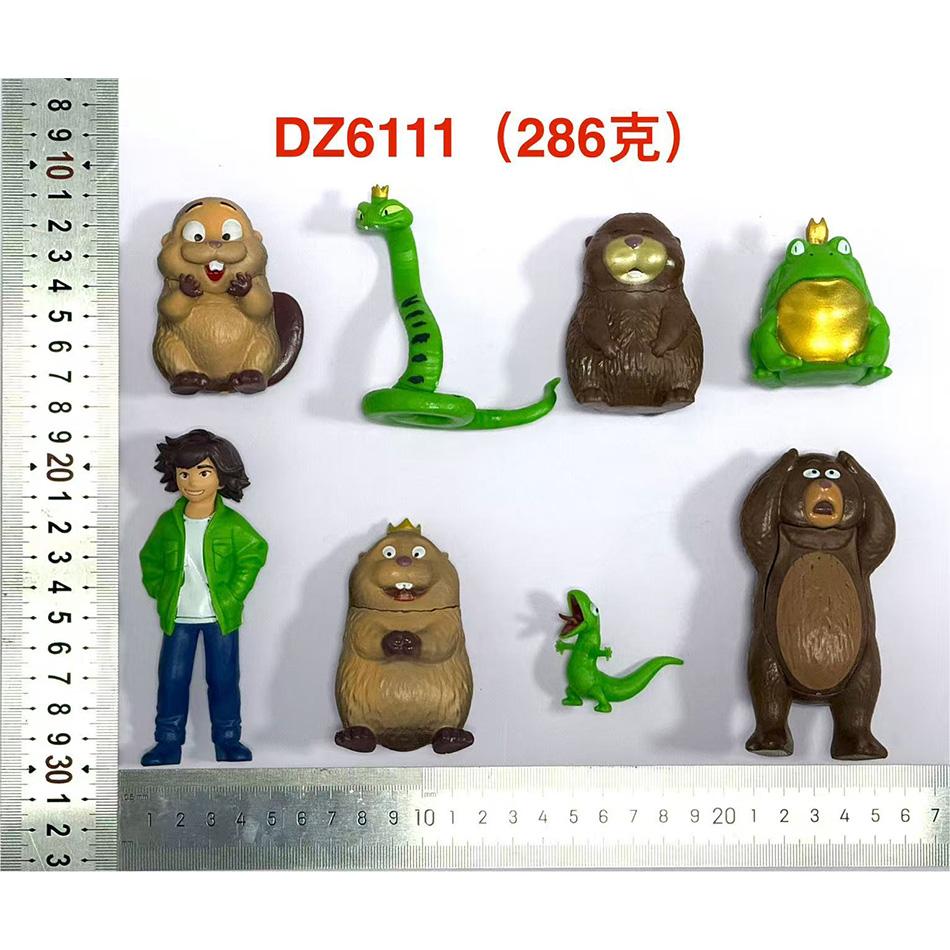 8-16Pcs Hoppers Mabel King George Frog Q Version Figure Keychain Toy Vinyl Figure Pocket Keychain Model Toy Fans Gifts