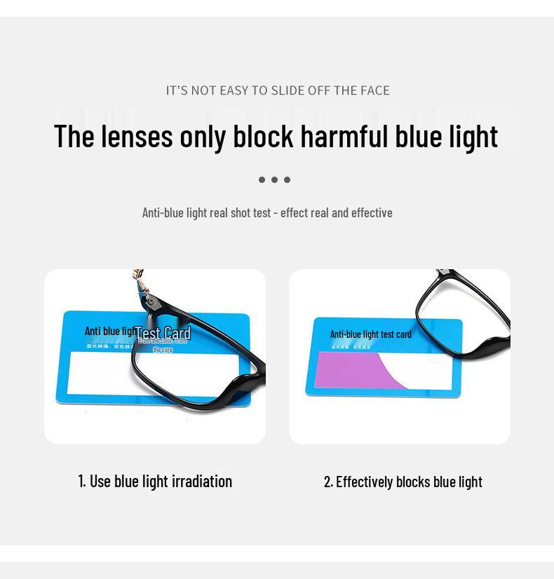 Women's Ultra-Light TR90 Blue Light Blocking Glasses, Myopia Compatible, Small Frame