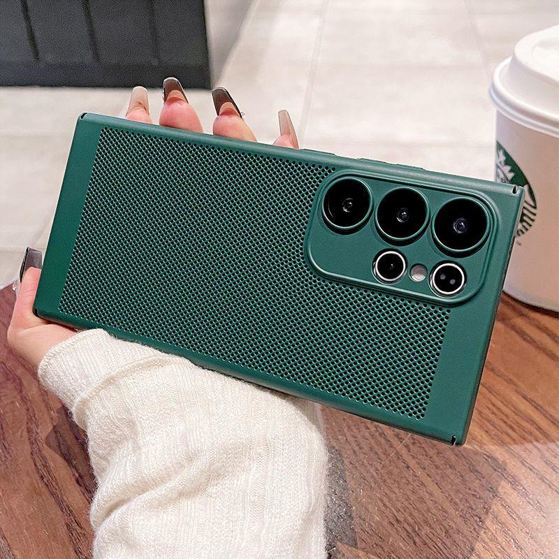 For Samsung S26 Ultra Case Heat Dissipation Hard Phone Cases for Galaxy S26 Plus S26Edge Cooling Honeycomb Mesh PC Cover Shell