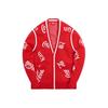 Kith X Coca-Cola x Mitchell & Ness Cardigan Vermelho com Logótipo da Coca-Cola Unisex Tops MNSWTRKM19027-CREA