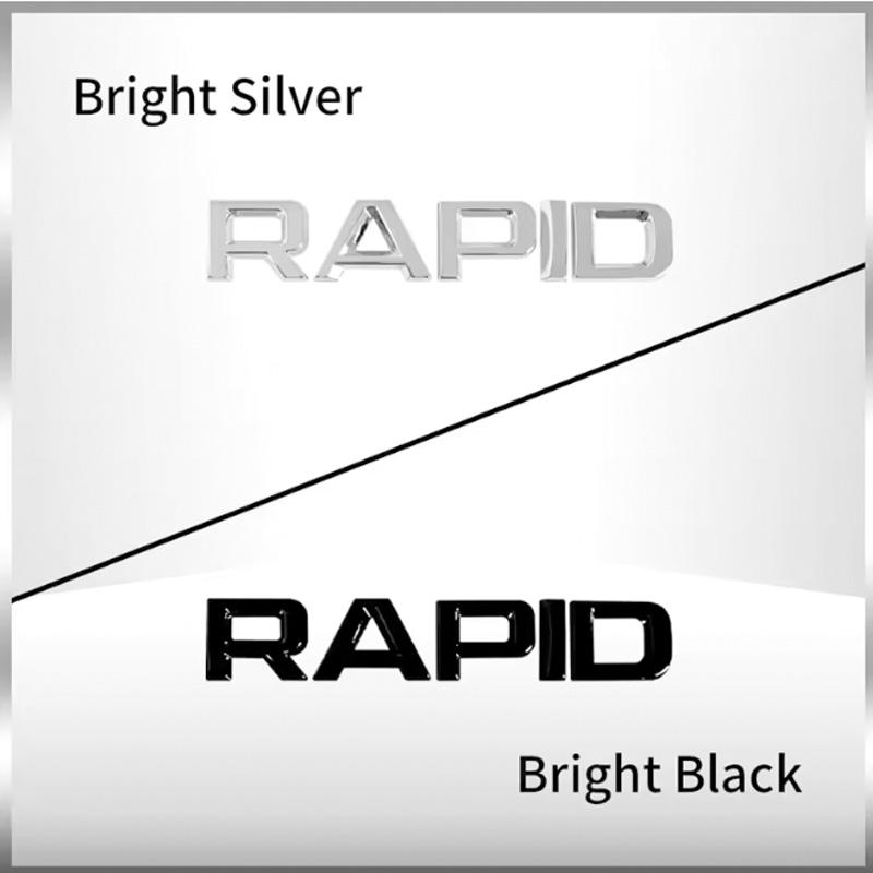 JBIW9 3D Metal Car Rear Trunk Emblem Chrome Badge Sticker For SKODA OCTAVIA SUPERB KAROQ FABIA RAPID 4x4 YETI Letter Logo Decor