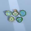 Creative Eco-friendly Alloy Badge Cartoon Earth Shaped Brooch Set For All Seasons