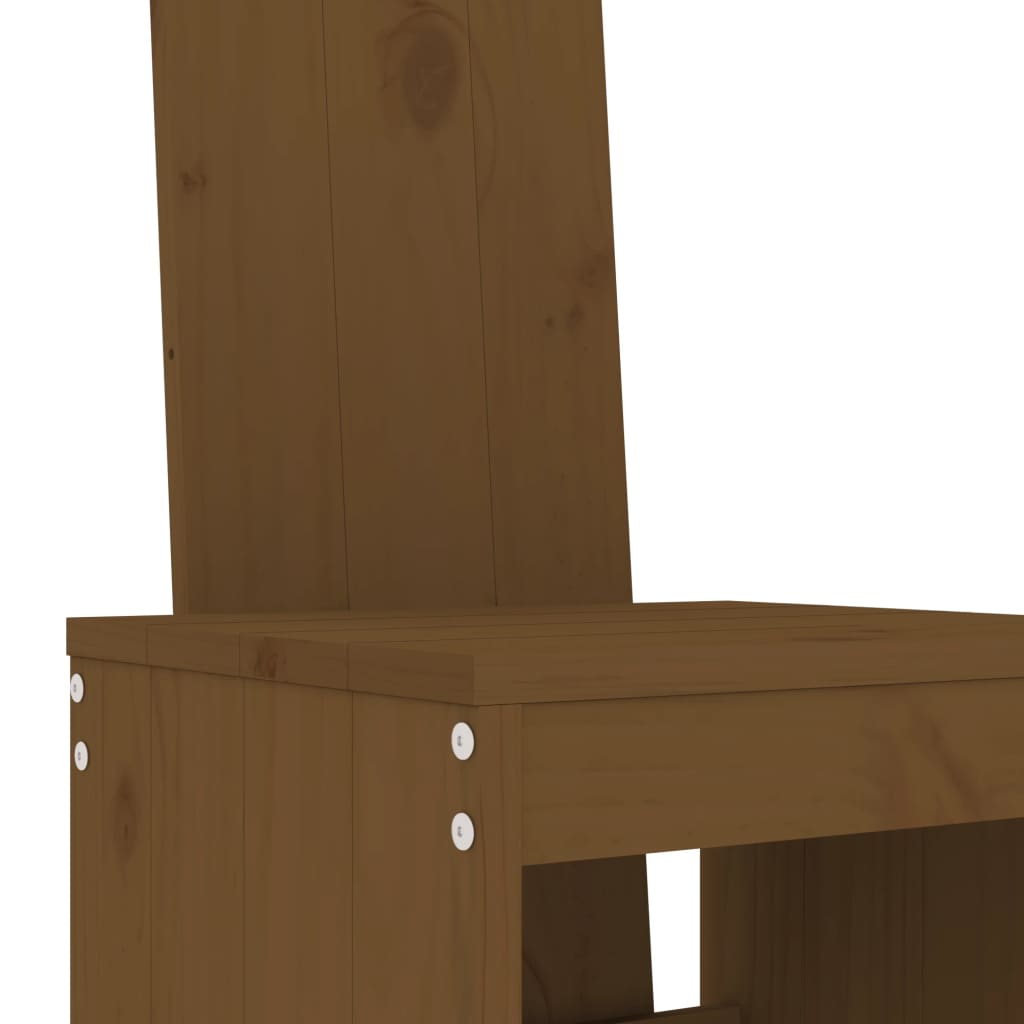 Vidaxl 3-Cz. Garden Bar Furniture Set, Honey Brown, Pine