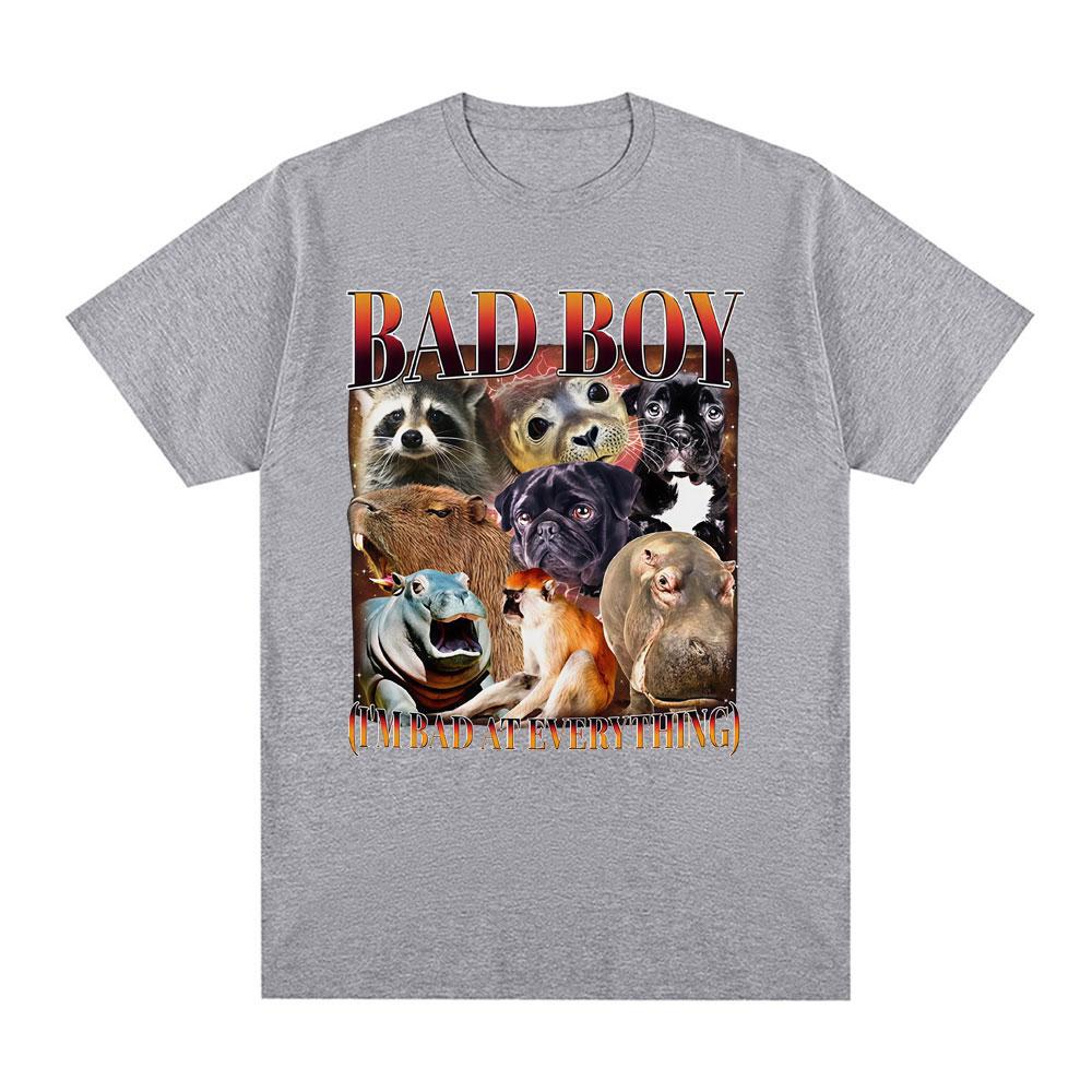Funny Raccoon Capybara Hippo Meme 100cotton Unisexs shirt ONeck Short Sleeve Harajuku Womens summer fashion oversized Tshirt