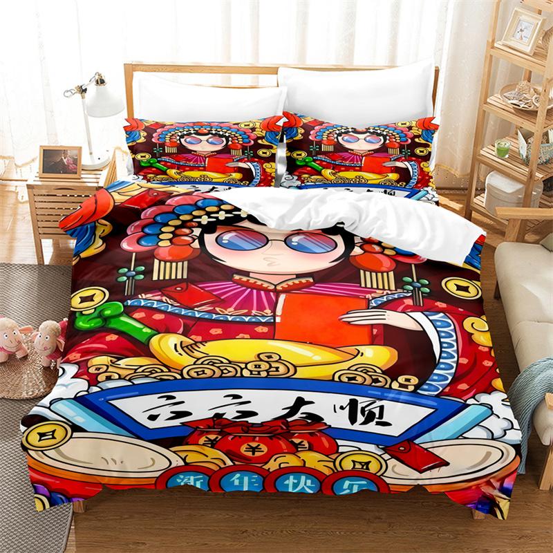 Cartoon Dragon Girl Bedding Set Bed Cover Set Lovers Bedding Kids Luxury King Size Comforter Bedding Sets Queen Duvet Cover Set