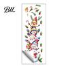 Watercolor Christmas Decor Wall Stickers with Snowman Santa Claus Elf Patterns, Peel And Stick Cartoon Decals for Windows Glass Doors, Self-Adhesive