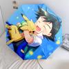 Pokémon Figures Pattern, Automatic Folding Umbrella, Portable and Foldable Design, 8 Ribs, a Christmas or Birthday Gift.