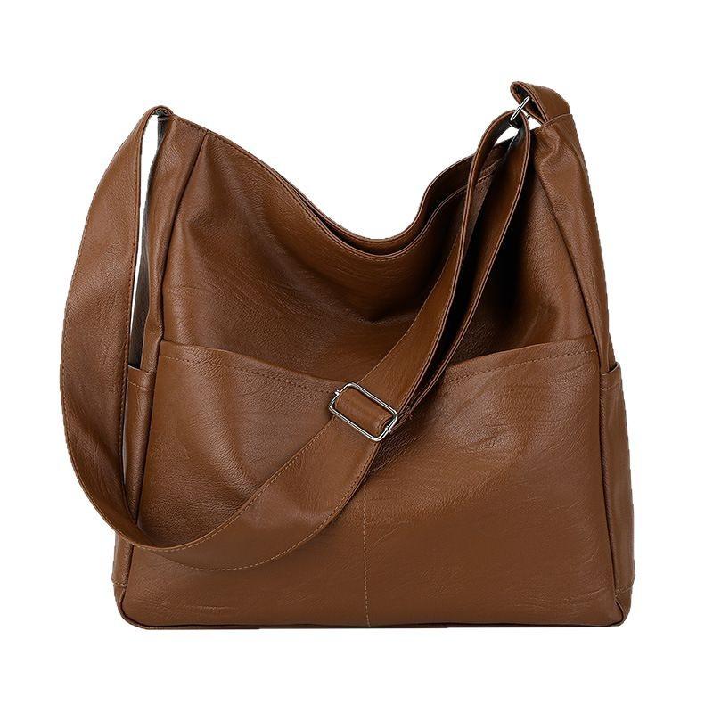 Retro Large Capacity Crossbody Bag, Casual Style, Adjustable Strap, Versatile Fashi Bucket Shoulder Bag for Daily Going Out