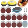 75mm Sandpaper Set with and Includes Polishing Pads and Sponges Compatible with Hex Power Screwdrivers and Small Power Sanding Discs for Wood and