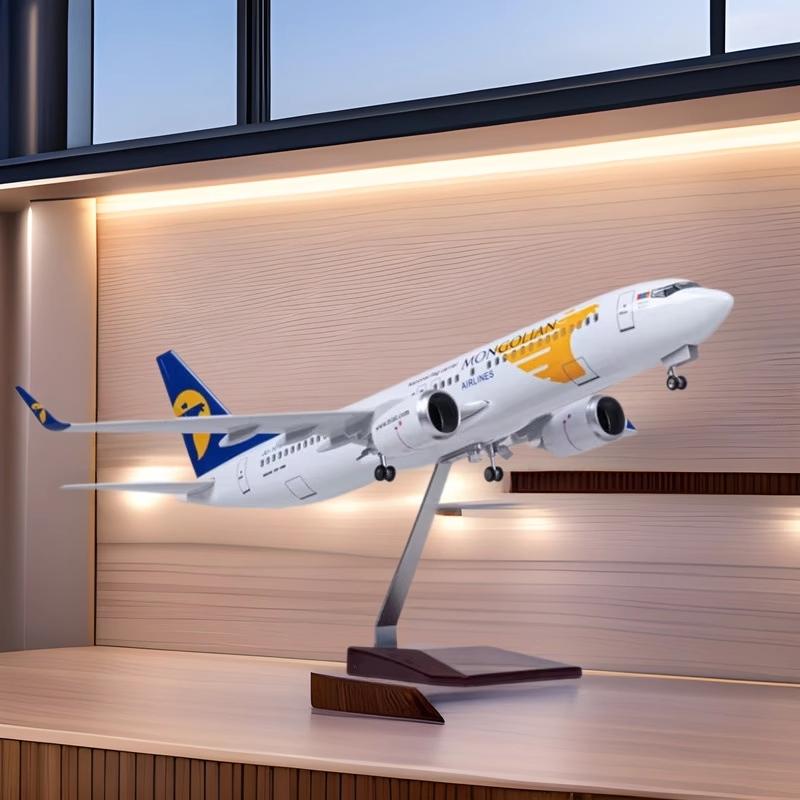 

1:Масштаб 80 Большая 47 см Модель самолета Монгольские авиалинии Boeing 737 Модели самолетов Литые самолеты со светодиодной подсветкой для коллекции NO LED