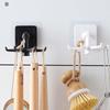360 Degrees Rotated Kitchen Hooks Self Adhesive Wall Door Hook Handbag Clothes Ties Bag Home Hanging Rack