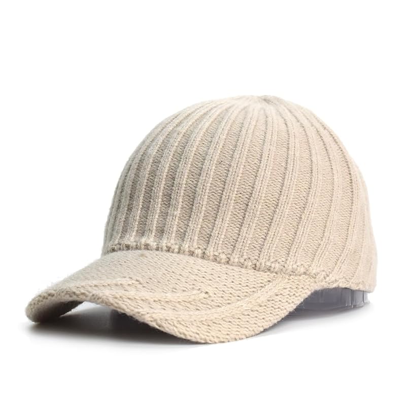 

[X-cross] cross knit cap men s large size With brim winter golf with spit Deeper Fashionable knit hat hat Plain color big free size outdoor baseball