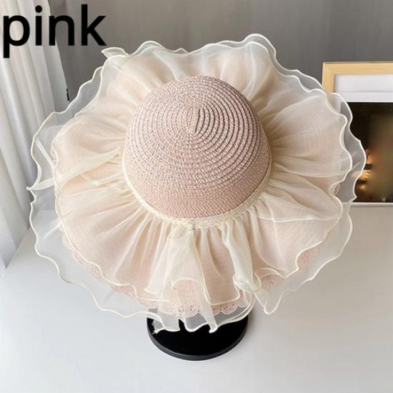 Женская Повседневная Шляпа-Ведро Кепка Сетчатая Вставка Широкие Поля Пляжная Летняя Шляпа для Путешествий