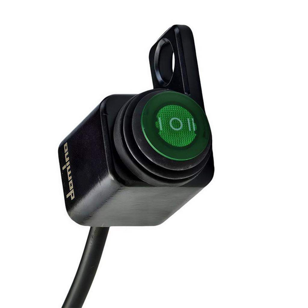 Motorcycle Electrical Headlight Switches With 3 Stage Adjustment And Bright Green Button For Enhanced Visibility