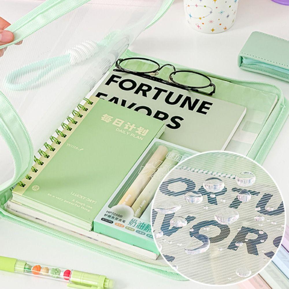 

with Clipboard A4 Folder Writing Pad Stationery Organizer Pouch Durable File Folder Bag Students синій