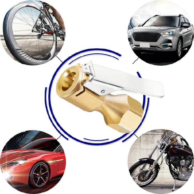 Air Chuck Normally Open Lock On Tire Chuck with Clip for Inflator Gauge