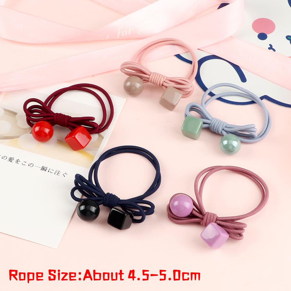 2pcs/set Fashion Cute Bowknot Hair Band for Girls Women Pink Ball Cube Decoration Headband Hair Accessories Holder Headwear Gift