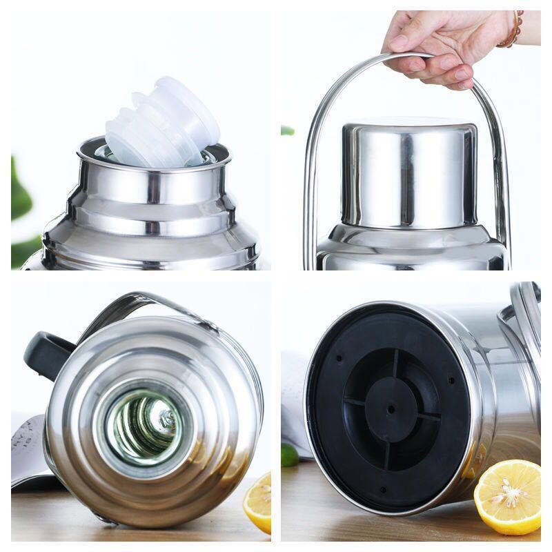 Stainless Steel Insulated Thermos with Glass Liner, Large Capacity for Home and Dorm Use