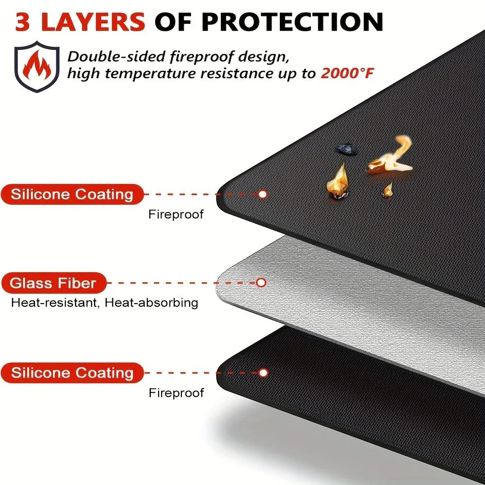Outdoor Barbecue Pad for Protecting Wooden Floors Heat Resistant Fire Pit Mat, Flame Retardant Pad