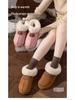 Women's Thick-Soled Winter Cotton Snow Boots & Slippers - Warm, Velvet, Closed-Toe for Outdoor & Home Wear