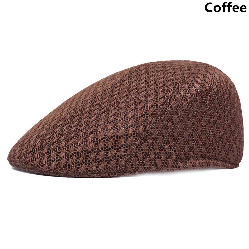 Fashion Mesh Newsboy Style Breathable Sun Hat Peaked Cap Beret Hat