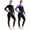 3mm Full Body Wetsuit Women Diving Surfing Snorkeling Winter Swimming Thermal Neoprene Suit Black Purple