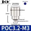 Micro Pneumatic Quick Connector with Internal Hex Thread: POC3/4/6/8-M3/M5/01/02