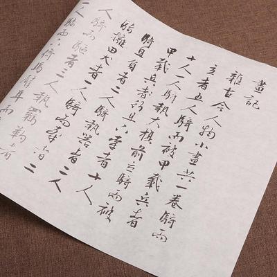 Cahier d'exercices à l'encre pour l'écriture régulière de petite taille de Wen Zhengming sur papier Xuan semi-cuit