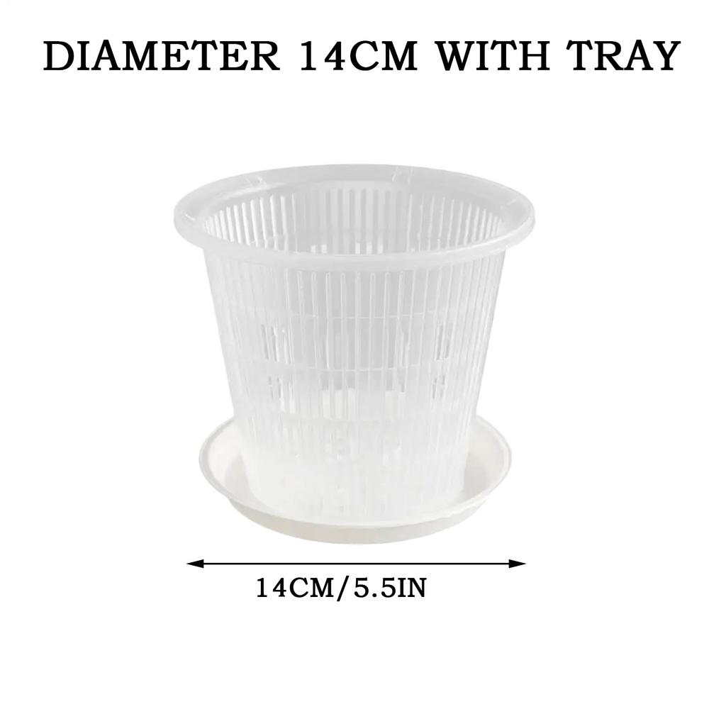 Clear Orchid Pot Root Control Rose Pansies Flower Pots ABS Planter With Holes Breathable Plant Growth Container Rose Pansies