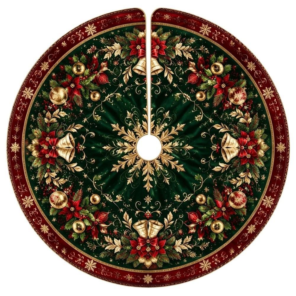 Large Size Christmas Tree Mat Round Xmas Tree Foot Cover Snowman Christmas Tree Skirts Indoor