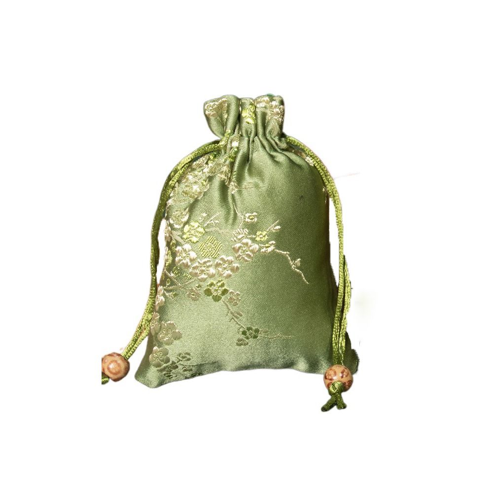 Embroidered Storage Bag Satin Jewelry Packaging Bag Retro Women Sachet  Party