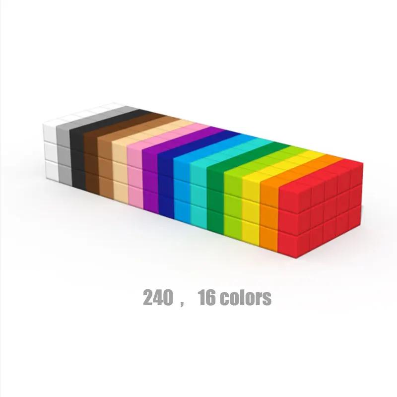 Designer Bausteine Regenbogen Würfel Bunte Verbindungssteine DIY Modell Kinderspielzeug Geburtstag Weihnachtsgeschenke für Kinder Spielzeug