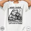Comfort Colors® Medieval Frog Shirt, Critical Thinking Tee, Woodcut Frog Tshirt, Dark Academia Gift, Sarcastic Humor T-Shirt, Womens Gift