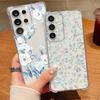 Blumenmuster Handyhülle Für Samsung Galaxy S26 S25 S24 S23 Ultra S22 S26 Plus S21 S24 S25 FE Transparent Stoßfest Weiche Abdeckung