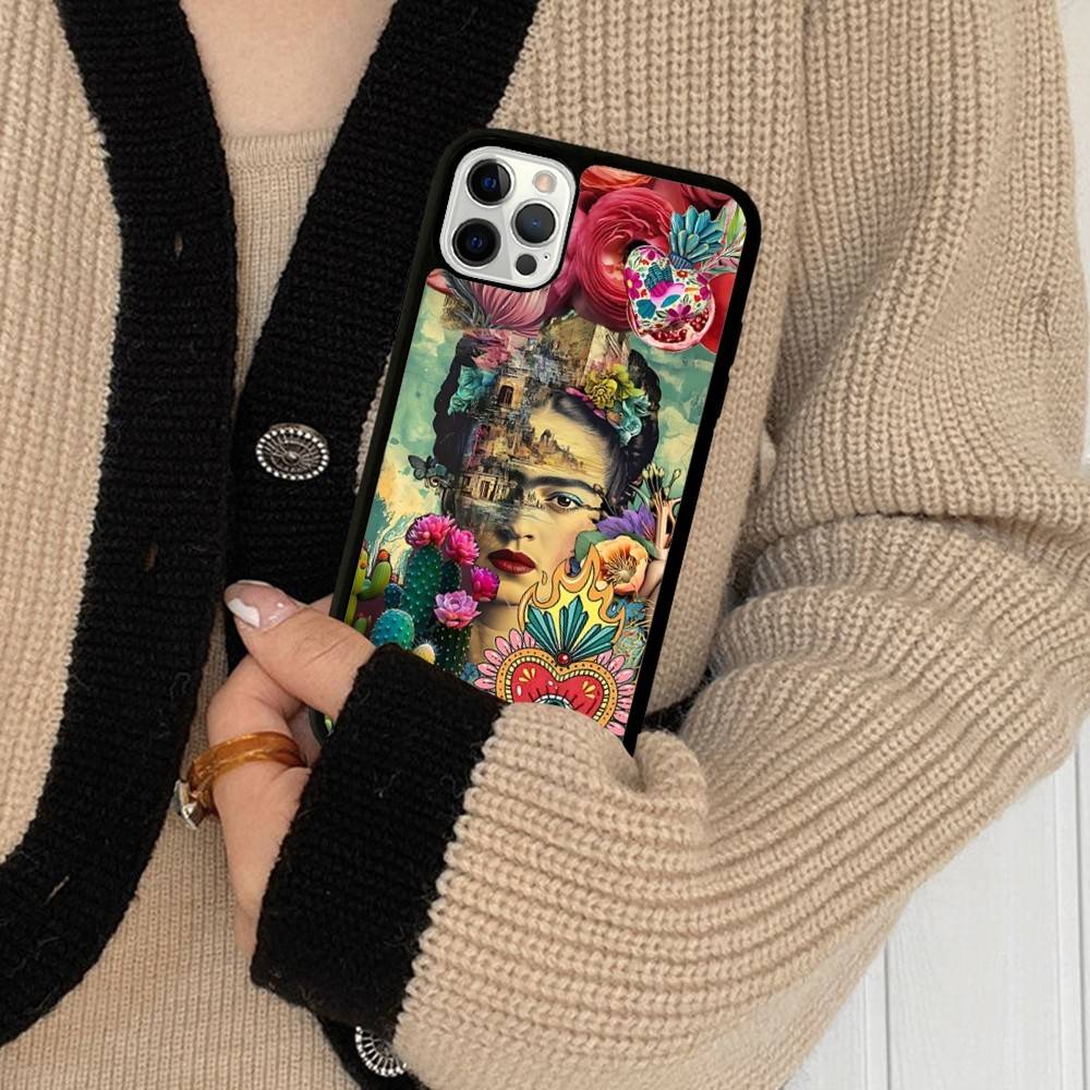 Fashion F-Frida K-KahlosS Phone Case For Iphone 11 12 13 14 15 16 17 Pro Max Plus Hard PC+TPU Back Cover