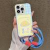 Cute Cheese Card Slot Bag Holder Phone Case For iPhone 15 16 Pro 13 11 12 14 Pro Max XR XS X 7 8 Plus SE  Lanyard Soft Cover