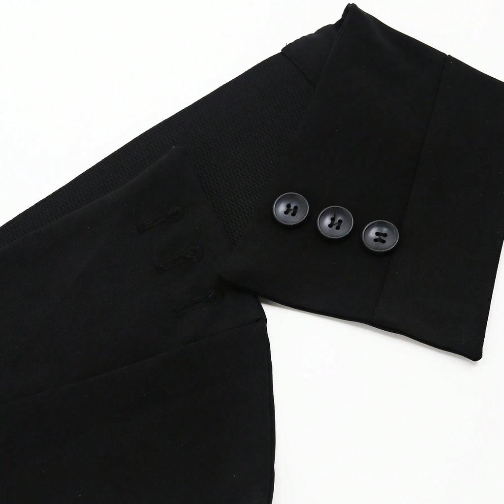 Suit Waist Seal Women'S Outer Shirt Waist With Skirt Decoration Elastic Summer Fabric Wide Belt Cool