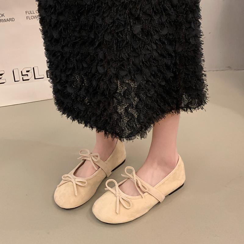 Moda Donna Autunno 2025 Scarpe Mary Jane da Donna con Fiocco a Farfalla Comfort Suola Morbida Ballerine Calzature Casual da Donna