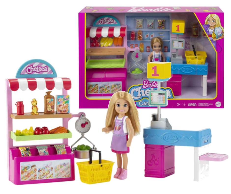 BARBIE Doll Chelsea Shop + Accessories MATTEL