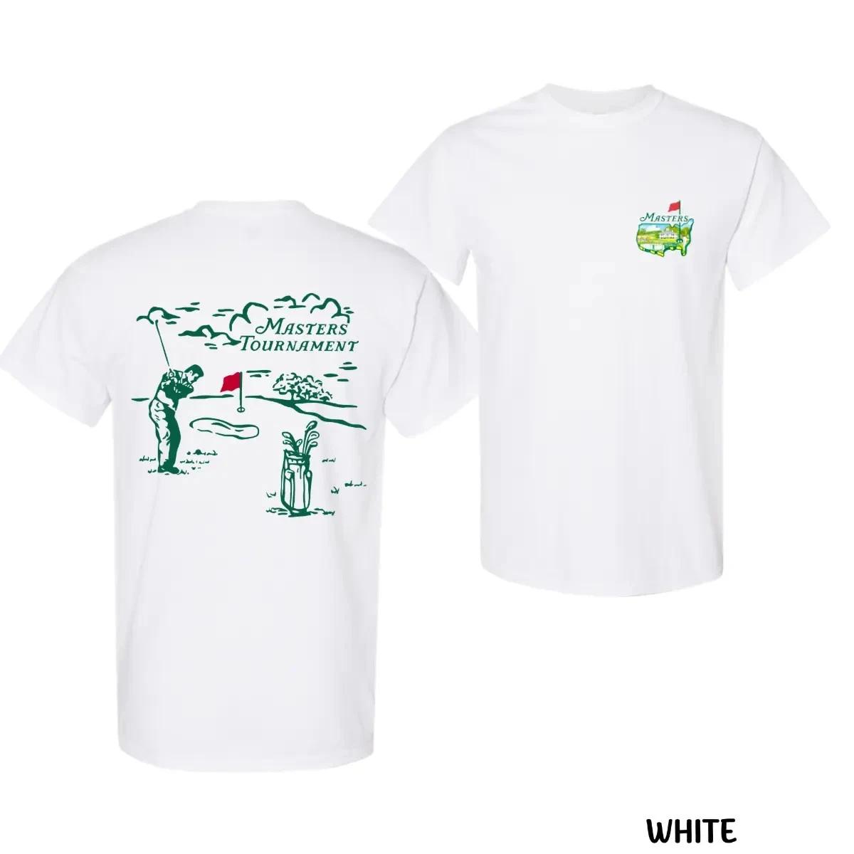 Master Tournament T-Shirt – Classic Golf Design with Golfer at the Green XXXL